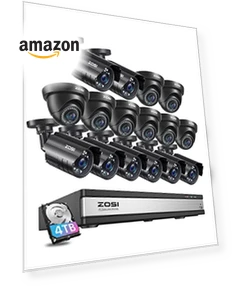 16CH Security Camera System with AI Human Vehicle Detection — Smart Home Security, ZOSI