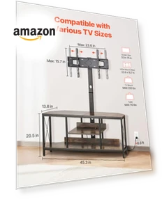 45" TV Stand with Mount — Mounts, VEVOR