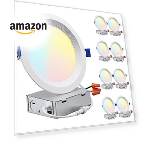 8-Pack 6 Inch Slim LED Recessed Lighting — Recessed Lighting, TORCHSTAR