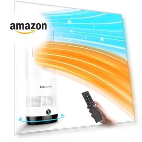 Bladeless Tower Fan with Heater Combo — Stand Fans, Ecocomfy