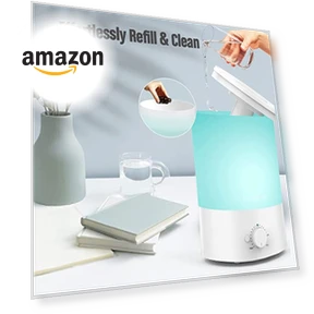 Cool Mist Humidifier with Top Refill and Night Light — Air Moisturizers, MEGAWISE