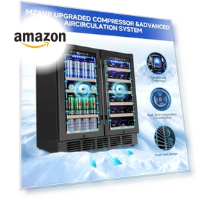 Large Capacity Dual Zone Wine Beverage Cooler — Wine Storage Solutions, MZAVP