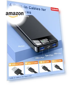 Portable Charger 35000mAh Power Bank — Chargers, SABANI