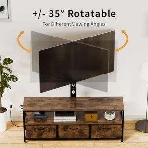 TV Stand with Mount and Power Outlet, JUSTOGO
