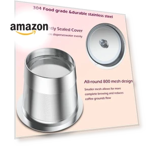 Universal Stainless Steel K Cup Reusable Coffee Pods — Coffee Pod Holders, AIMONE