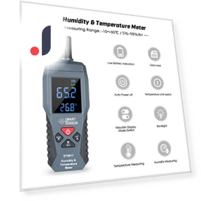 Digital Humidity and Temperature Meter — Home Climate Control, Kkmoon