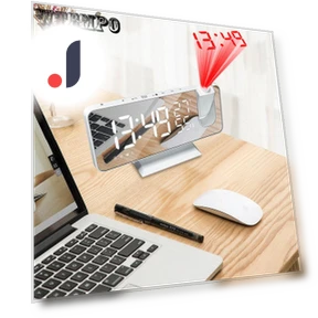 Digital Smart Alarm Clock with LED Projection — Alarms & Clocks, SZ-Damai