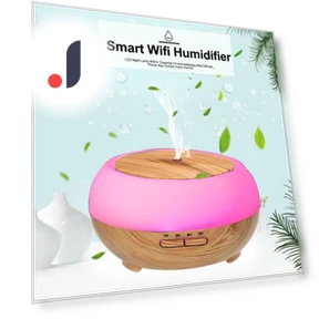 Smart Wi-Fi LED Night Light Humidifier with Aromatherapy Diffuser — Air Moisturizers, Neoglint