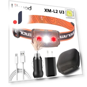 Touch LED Headlamp with Built-in USB Rechargeable Battery — Flashlights, Linda Hong