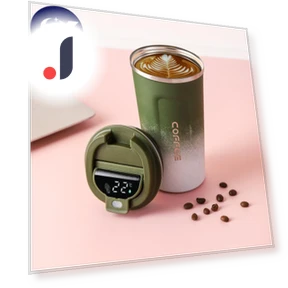 Gradient Color Smart Display Temperature Coffee Mug — Beverage Warmers, TOP HOME-002