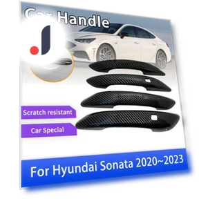 Smart Carbon Fiber Door Handle Cover — Car Door Entry Guard
