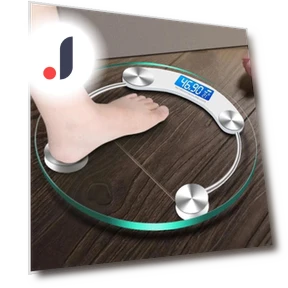 Transparent Round Digital Body Scale — Weight Management Tools, Essager Electronic