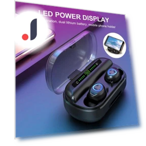 Wireless Bluetooth Earbuds with LED Display — In-Ear Headphones, Puntos Electronics