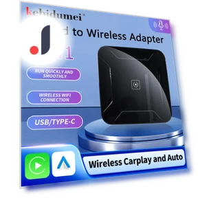 2in1 Smart AI Box Wireless CarPlay and Android Auto Adapter — Stereo Receivers, Kebidumei