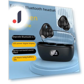 Bluetooth 5.3 Ear Clip Headset with Display — Headsets, AI Supermarket