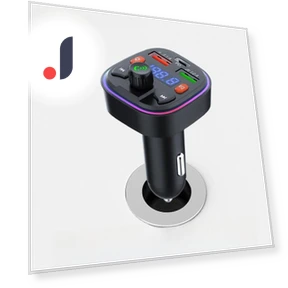 Bluetooth Car Charger with Dual Ports — Phone Accessories, AI Supermarket