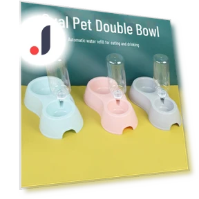 Dual-purpose cat bowl with anti-spill protection and automatic water refill — Cat Dining Essentials, AI Supermarket