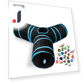 Interactive Y-Shaped Three-Way Cat Tunnel — Tunnels, AI Supermarket
