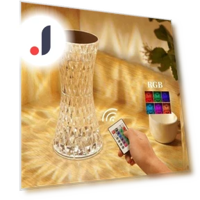 LED Crystal Table Lamp with Small Waist Projector — Desk & Table Lighting, Cosy Homes