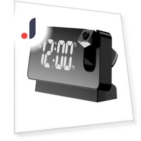 Mirror Effect Alarm Clock with Time Projection — Alarm, Factory Discount Outlet