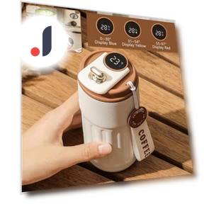 Smart Thermos with LED Temperature Display — Beverage Warmers, JR-Studio