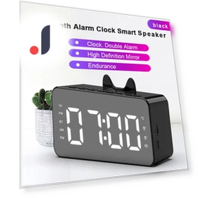 Smart Wireless Bluetooth Speaker Alarm Clock — Alarms & Clocks, Factory Discount Outlet