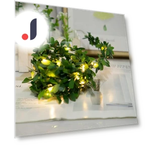 Solar Powered LED Rattan Vine Lights — Outdoor String Lights, AI Supermarket