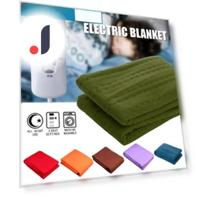 Electric Fleece Heating Blanket with Digital Timer Controller — Electric, Crown Global