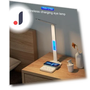 LED Desk Lamp with Wireless Charger — Desk & Table Lighting, Elegant Living House