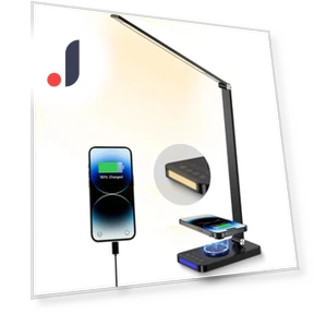 LED Foldable Desk Lamp with USB Charging — Study & Desk Lighting, Super Star Mall