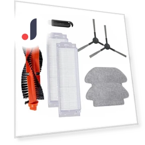 Main Side Brush, Hepa Filter, Mop Cloth for MGTEC Twinboth S9 Robot Vacuum — Parts & Accessories, Elegant Living House
