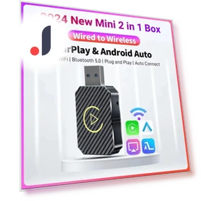 Mini Carplay + Android Auto Wireless Adapter — Stereo Receivers, YJMP