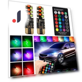 RGB LED T10 W5W Car Lights — Vehicle Safety Signals, RuJia Home Decor