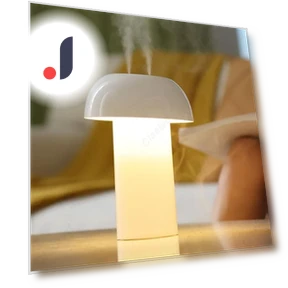 Touch Control Mushroom Table Lamp Humidifier Night Light — Air Moisturizers, Elegant Living House