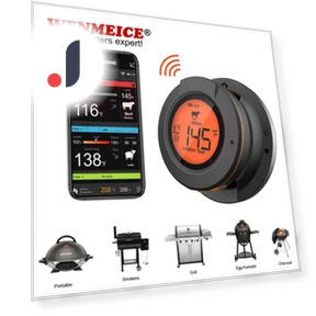 Wireless BBQ Remote Thermometer — Grill Thermometers, Happy Home Mall