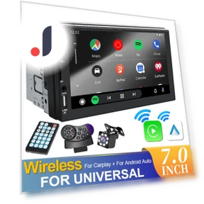 Wireless CarPlay Android Auto 2 Din Car Multimedia Video Player — Stereo Receivers, SageTechnology