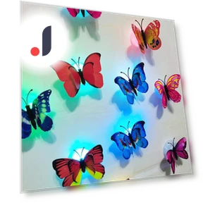 3D LED Butterfly Night Light with Wall Sticker — Night Lights, AI Supermarket