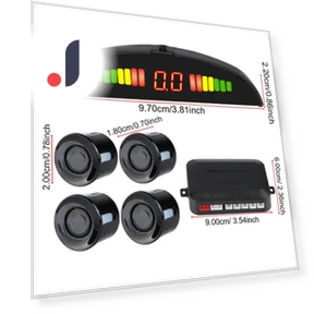 4 Sensors Buzzer Distance Monitor Reverse Backup Radar LCD Display Car Parking Sensor Kit — Rearview Safety Systems, Build My Home