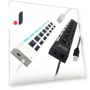 7-port USB 2.0 Hub with Independent Switches — USB Hubs, AI Supermarket