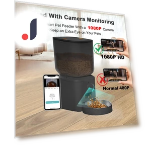 Automatic Cat Feeder with 1080p Camera — Automatic Feeders, Rainbow Rain