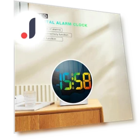 Colorful Mini Digital Alarm Clock with Weekday Display — Alarms & Clocks, Stone Home