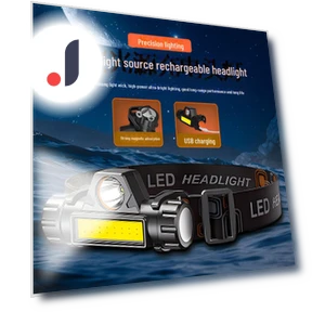 Rechargeable Headlamp with Dual Lamps — Flashlights, AI Supermarket