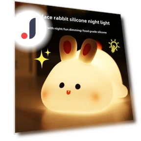 Silicone Rabbit Night Light — Lamps & Shades, AI Supermarket