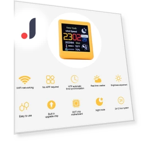 Small Portable Smart Touch Wifi Weather Station Display — Barometers, Homeware Essentials