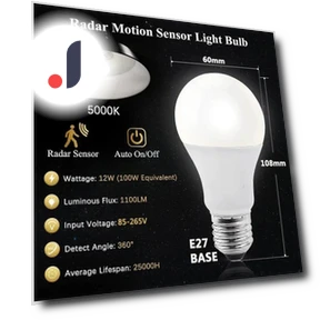 Smart LED Bulb with Motion Sensor — Outdoor Security & Flood Lighting, Rainbow Rain
