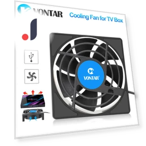 USB Cooling Fan for Android TV Box — Cooling Pads & Fans, Blackin
