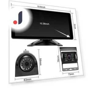 10.36-inch 4-Channel Touch Screen Monitor — Rearview Safety Systems, GreenYi