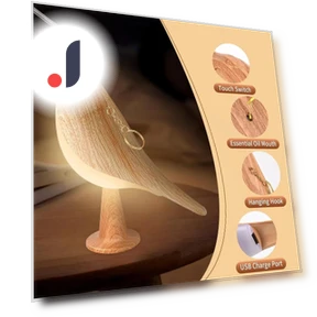 3-Color LED Bird Lamp with Touch Control — Night Lights, AE Selection