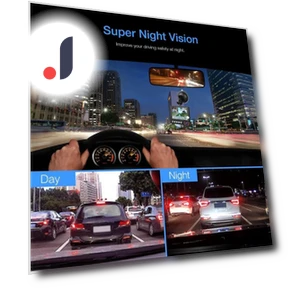 4-inch Touch Screen Dash Cam — Dashboard Cameras, Rainbow Rain