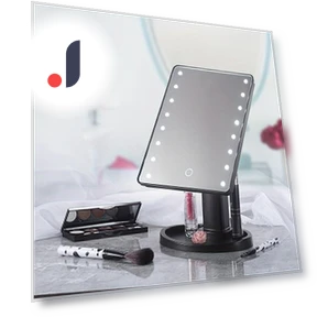 Adjustable Cosmetic Mirror with LED Lighting — Handheld, Build My Home